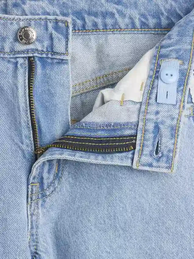 Kids Low Rise Lace-Trim Baggy Jeans
