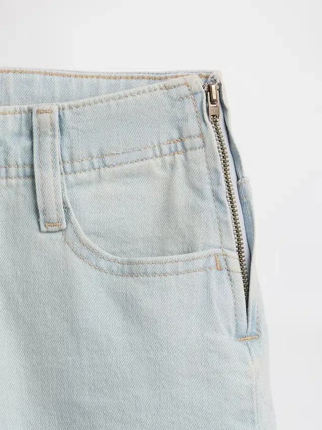 Kids Low Rise Lace-Up Relaxed Flare Jeans