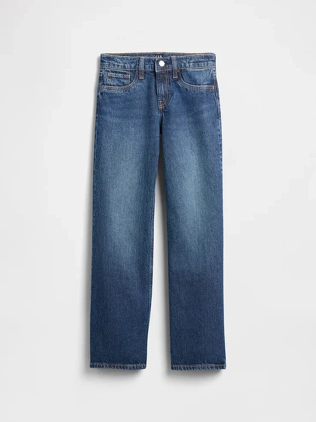 Kids Low Rise Relaxed Straight Jeans