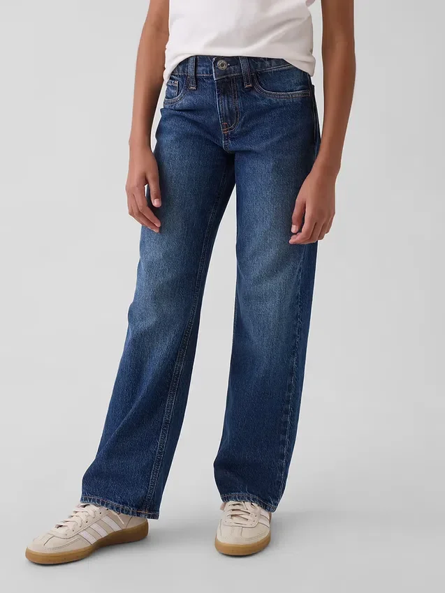 Kids Low Rise Relaxed Straight Jeans