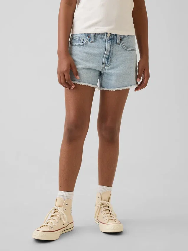Kids Low Rise Stride Denim Shorts