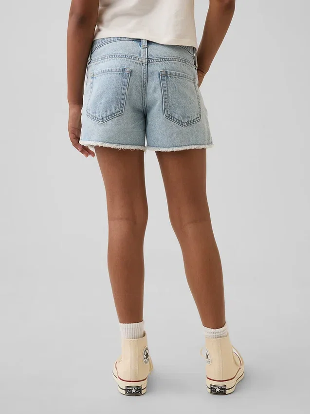 Kids Low Rise Stride Denim Shorts