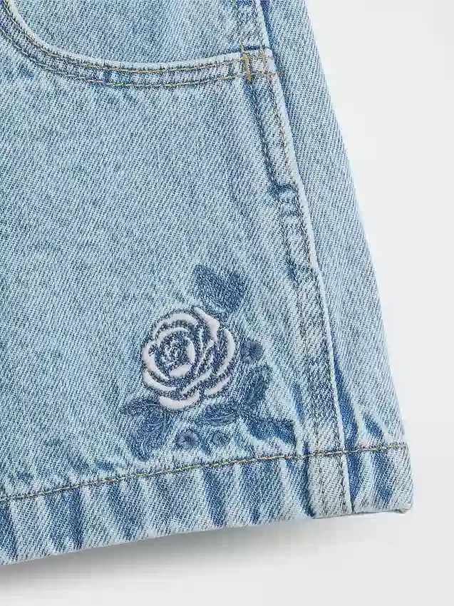 Kids Low Rise Stride Denim Shorts