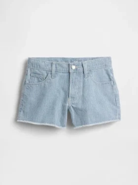 Kids Low Rise Stride Denim Stripe Shorts