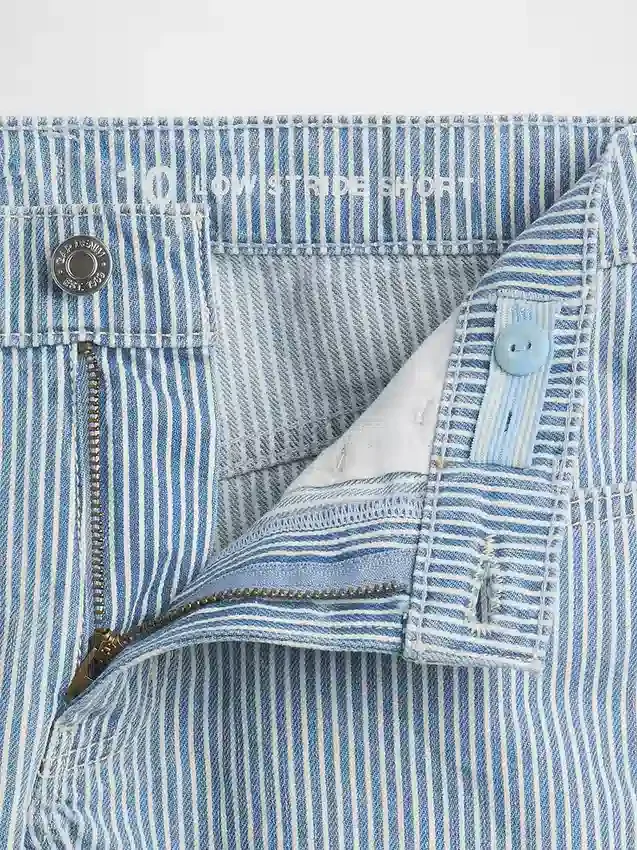 Kids Low Rise Stride Denim Stripe Shorts