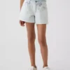 Kids Low Rise Stride Embroidered Lemon Denim Shorts