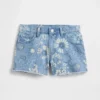 Kids Low Rise Stride Floral Denim Shorts