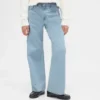 Kids Low Rise Stride Rhinestone Wide-Leg Jeans