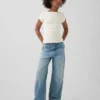Kids Low Rise Stride Wide-Leg Jeans