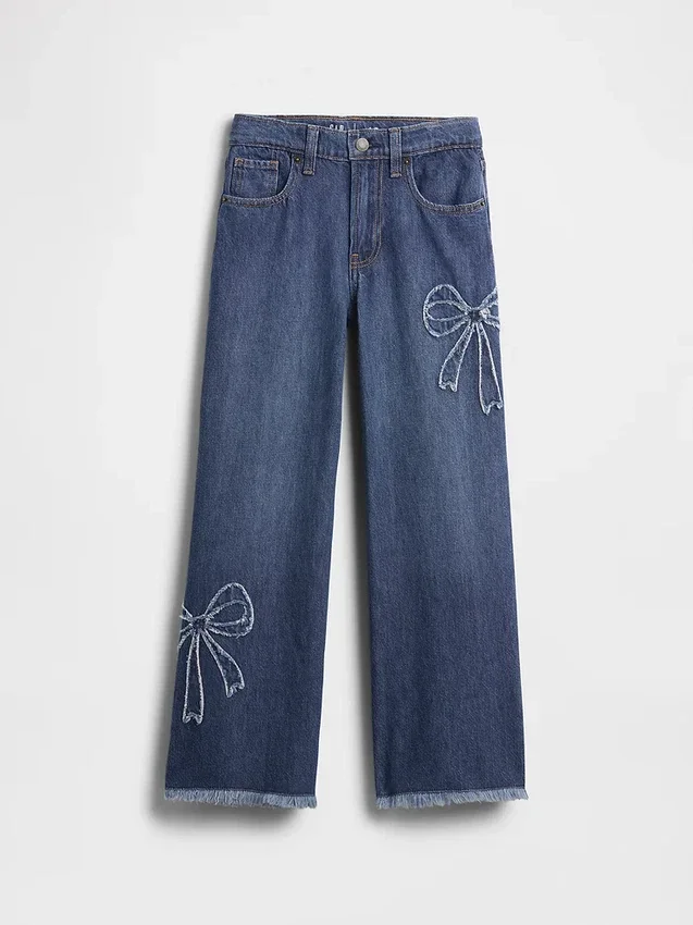Kids Low Rise Stride Wide-Leg Jeans