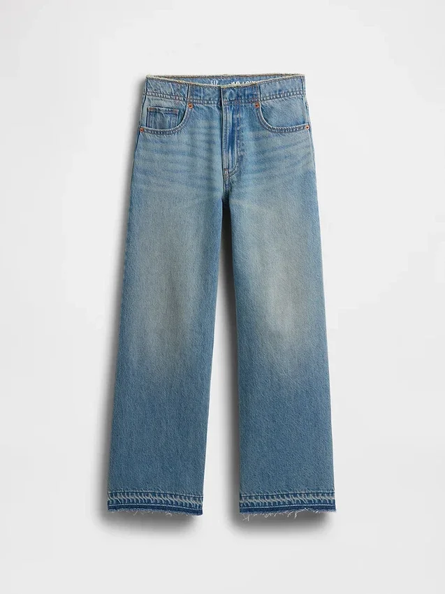 Kids Low Rise Stride Wide-Leg Jeans