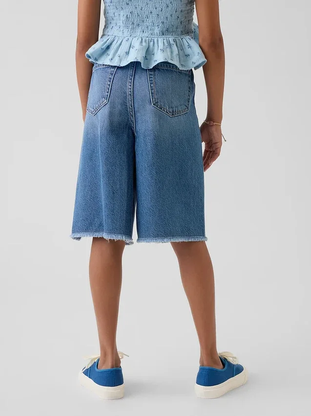 Kids Low Rise Ultrasoft Easy Longline Denim Shorts