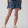 Kids Low Rise Ultrasoft Stride Denim Shorts