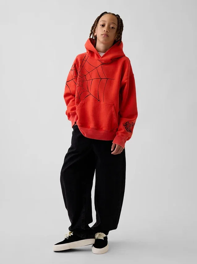 Kids Marvel Vintagesoft Spider-Man Relaxed Hoodie