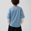 Kids Mesh Oversized Graphic Jersey T-Shirt