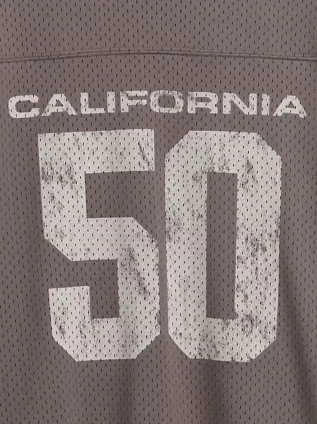 Kids Mesh Oversized Graphic Jersey T-Shirt