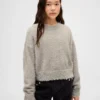 Kids Metallic Eyelash Crewneck Sweater