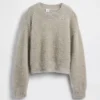 Kids Metallic Eyelash Crewneck Sweater