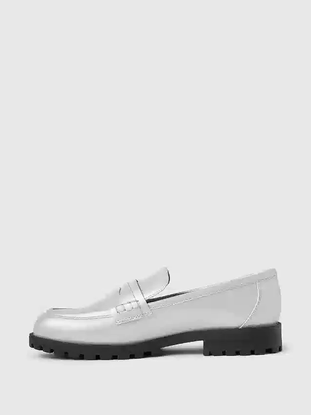 Kids Metallic Loafers
