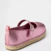 Kids Metallic Mary Jane Espadrilles