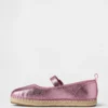 Kids Metallic Mary Jane Espadrilles