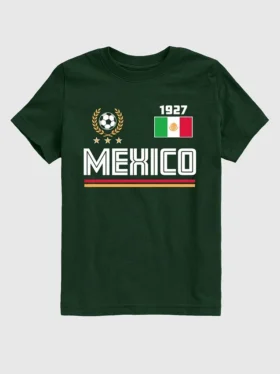 Kids Mexico Soccer Jersey Graphic T-Shirt