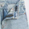 Kids Mid Rise Longline Denim Shorts