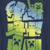 Kids Minecraft Steve and Alex Vs Mobs Graphic Tee