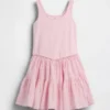 Kids Mixed Media Tiered Tank Dress