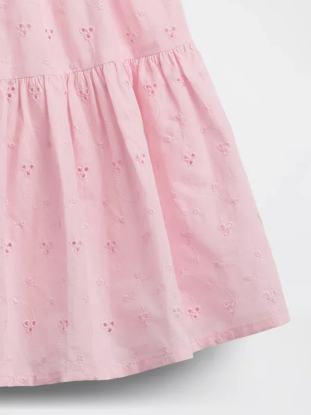 Kids Mixed Media Tiered Tank Dress