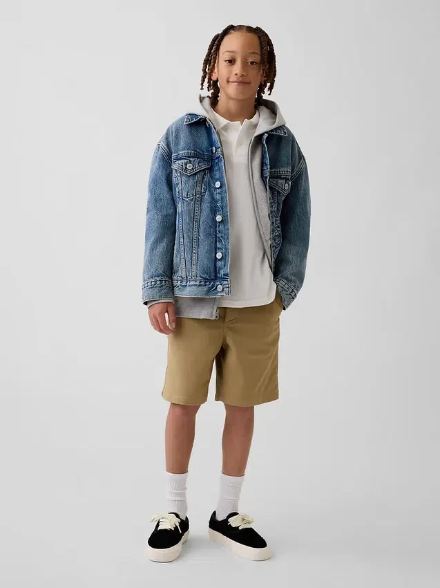 Kids Modern Uniform Khaki Shorts