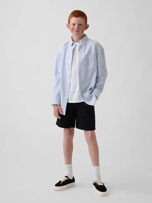 Kids Modern Uniform Khaki Shorts