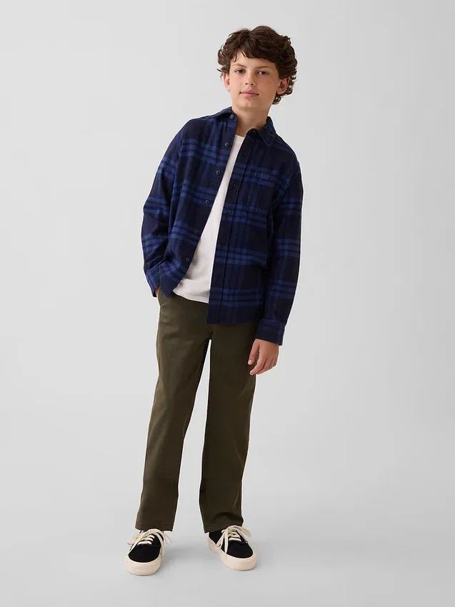 Kids Modern Uniform Loose Khakis