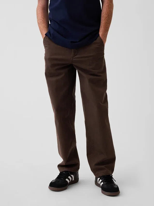 Kids Modern Uniform Loose Khakis