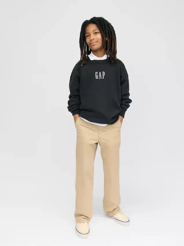 Kids Modern Uniform Loose Khakis