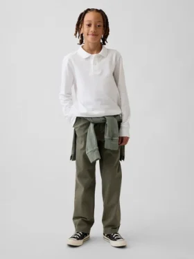 Kids Modern Uniform Relaxed Straight Khakis