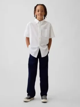 Kids Modern Uniform Relaxed Straight Khakis