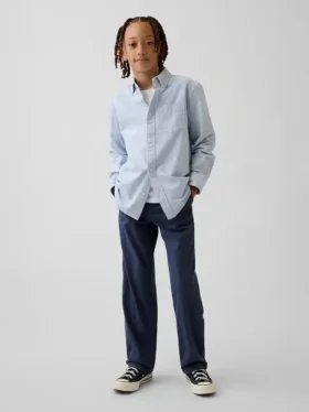 Kids Modern Uniform Relaxed Straight Khakis