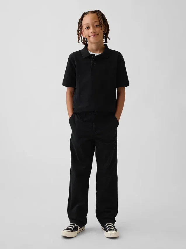Kids Modern Uniform Relaxed Straight Khakis