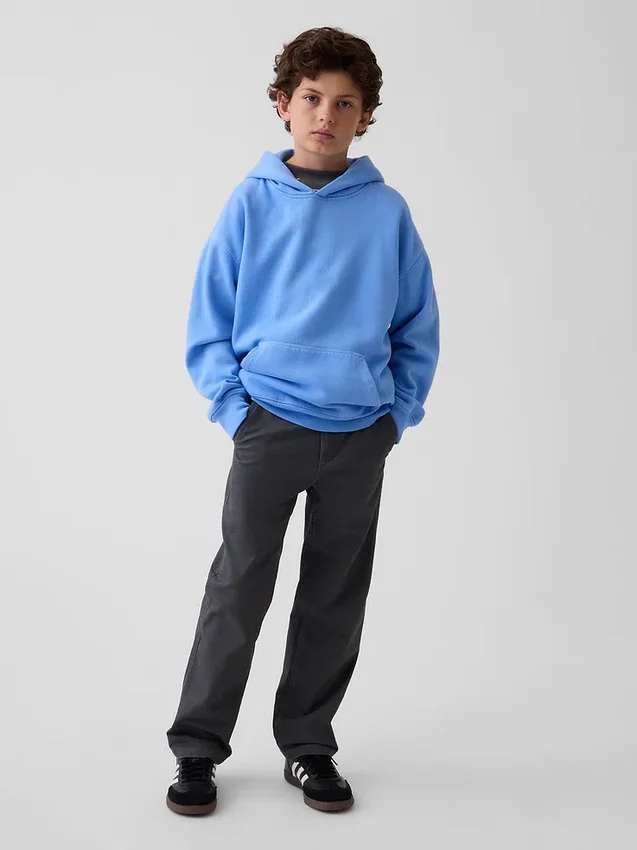 Kids Modern Uniform Relaxed Straight Khakis