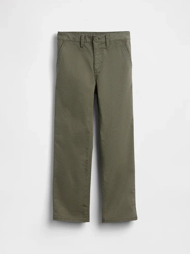 Kids Modern Uniform Relaxed Straight Khakis