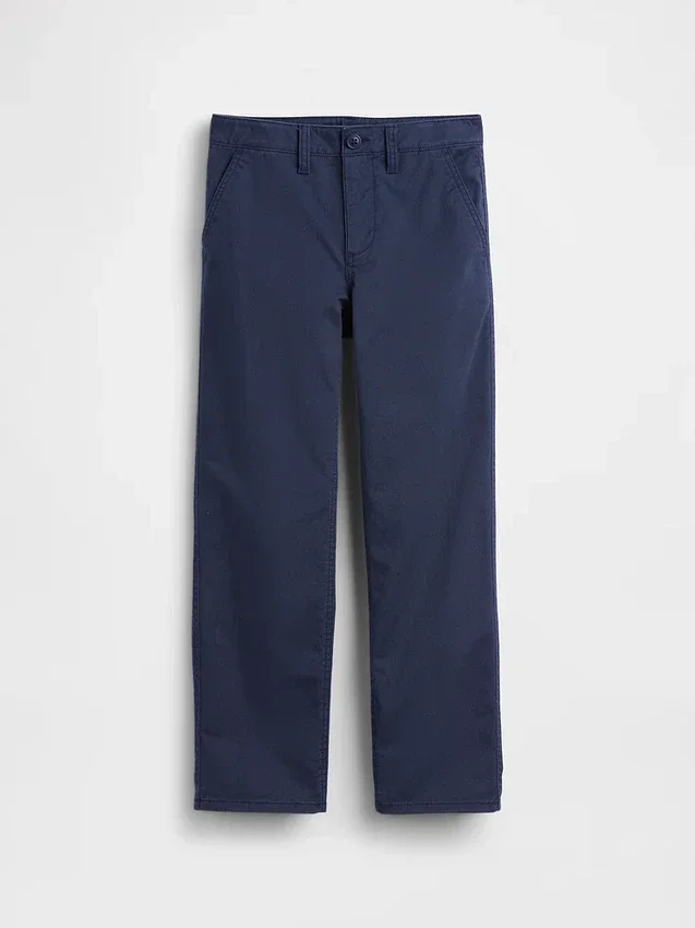 Kids Modern Uniform Relaxed Straight Khakis