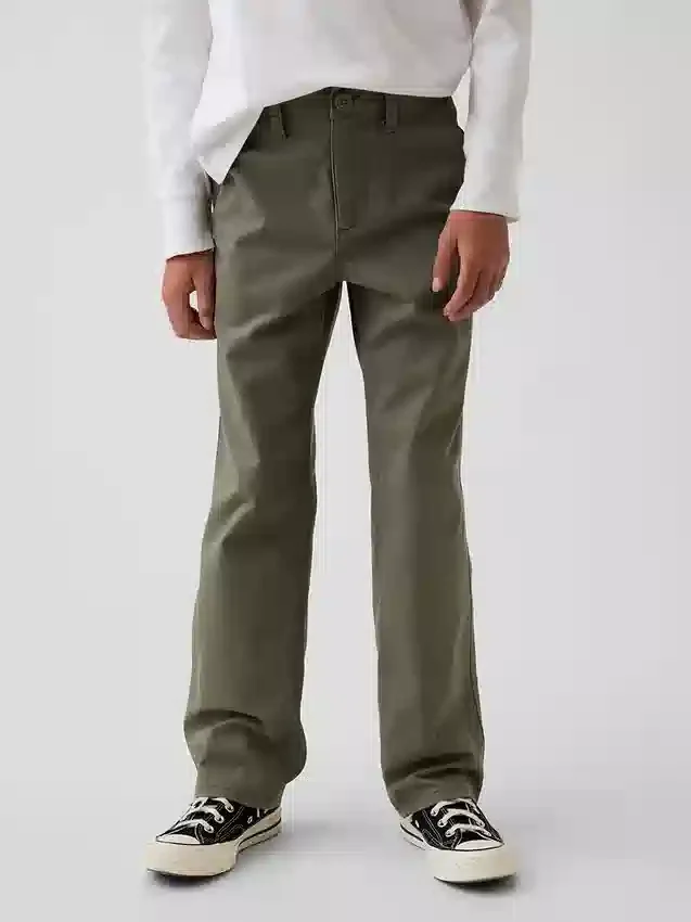 Kids Modern Uniform Relaxed Straight Khakis