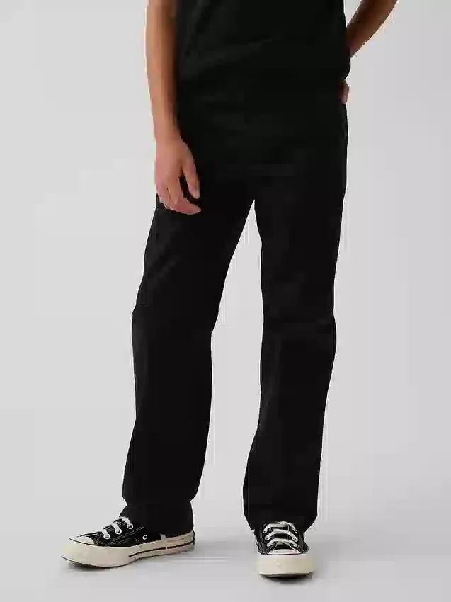 Kids Modern Uniform Relaxed Straight Khakis