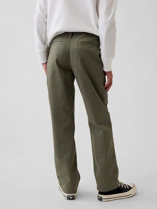Kids Modern Uniform Relaxed Straight Khakis