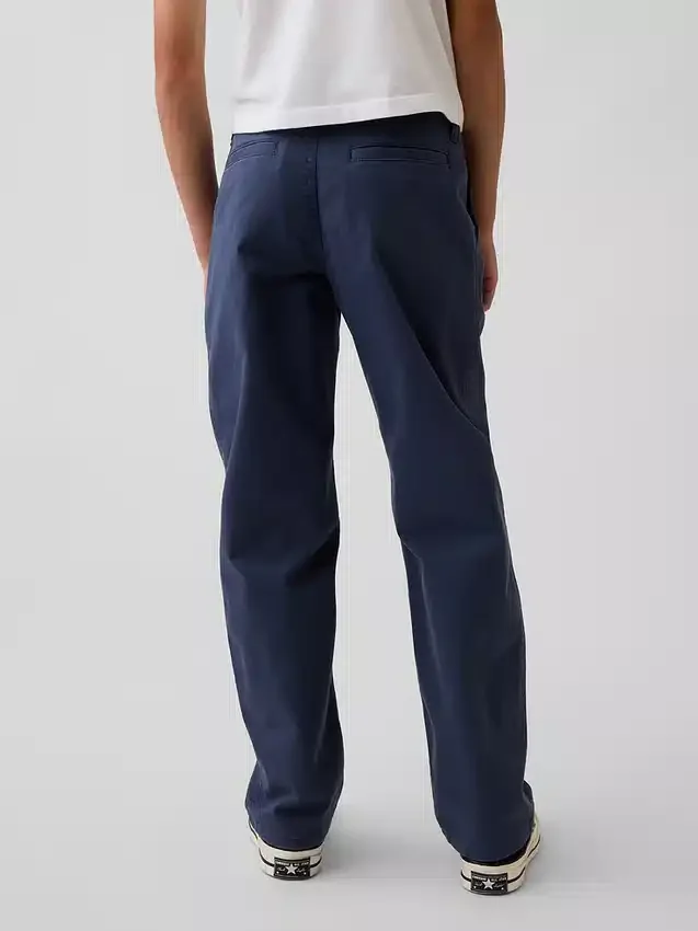 Kids Modern Uniform Relaxed Straight Khakis