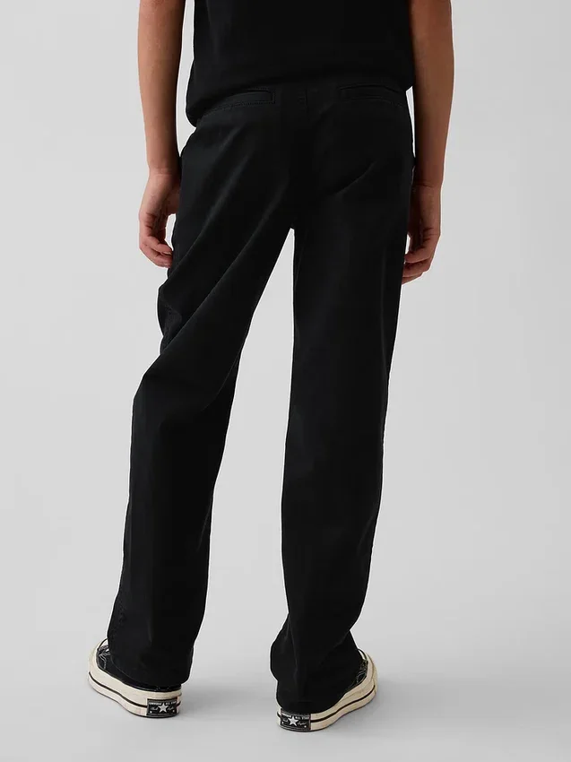 Kids Modern Uniform Relaxed Straight Khakis