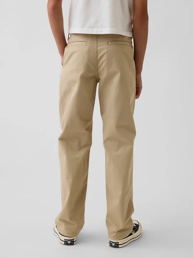 Kids Modern Uniform Relaxed Straight Khakis