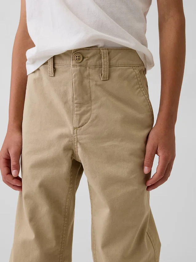 Kids Modern Uniform Relaxed Straight Khakis