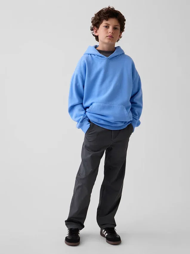 Kids Modern Uniform Relaxed Straight Khakis